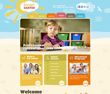 Kindergarten HTML Template