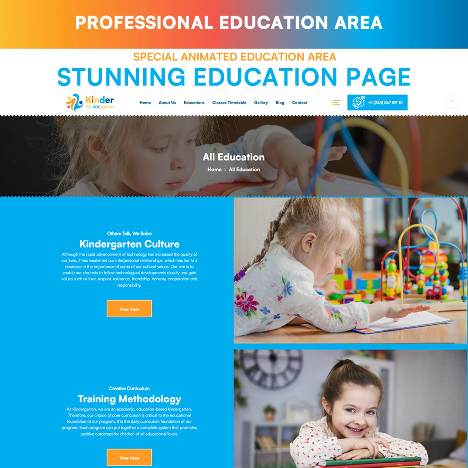 Preschool website template